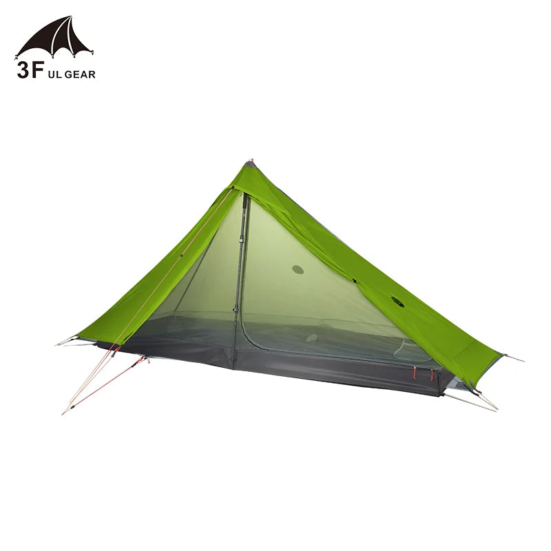 3F UL GEAR official Lanshan 1 pro Tent Outdoor 1 Person Ultralight Camping Tent 3 Season Professional 20D Silnylon Rodless