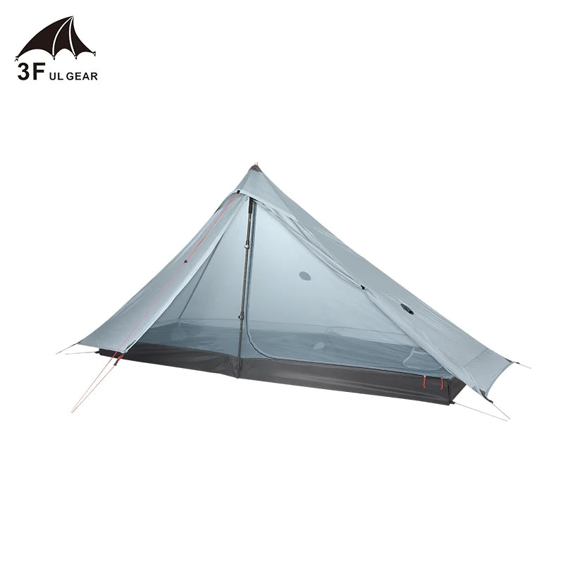 3F UL GEAR official Lanshan 1 pro Tent Outdoor 1 Person Ultralight Camping Tent 3 Season Professional 20D Silnylon Rodless