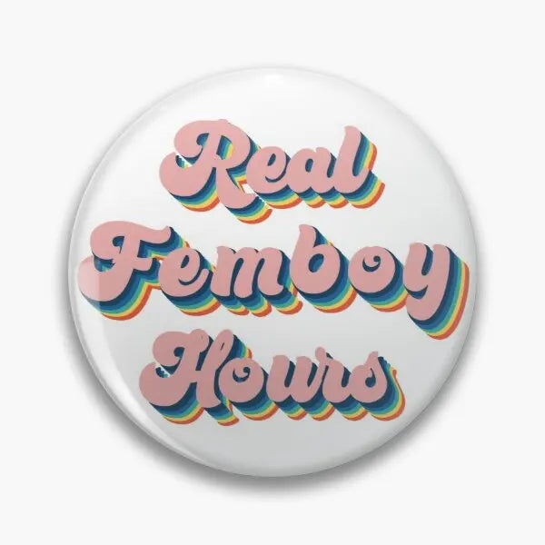 Femboy Goth Ihop Parody White Text Pride Flag Loves Ds Soft Button Pin Customizable Clothes Lapel Pin Fashion Badge