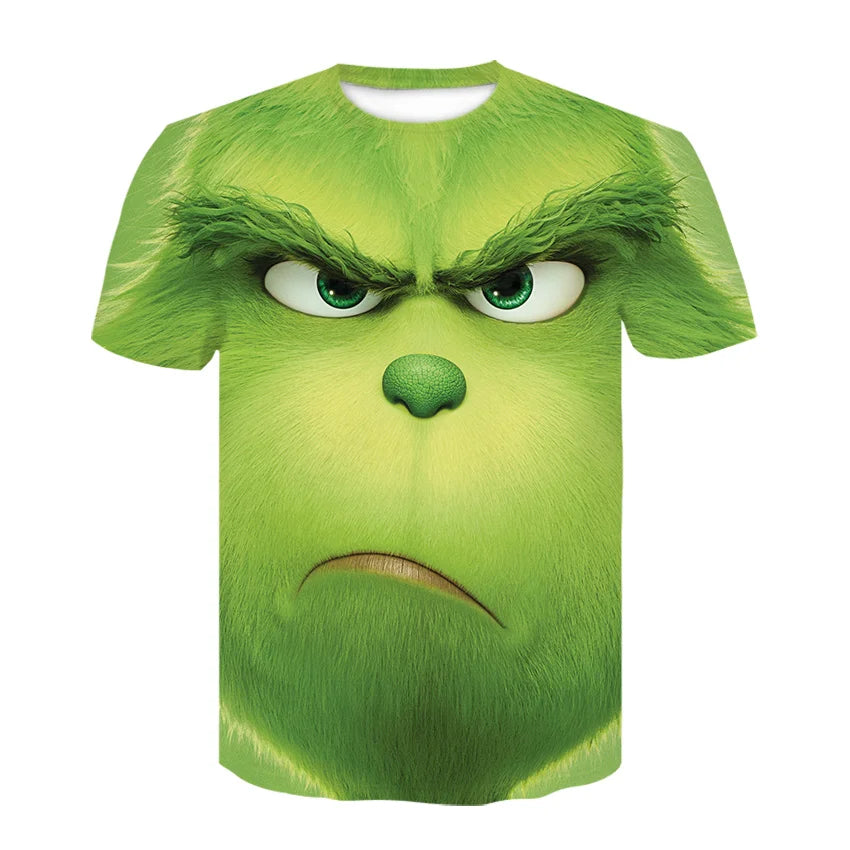 New summer men's T shirt Shrek 3d print funny t-shirts streetwear fashion hip hop round neck short-sleeved oversized t shirt