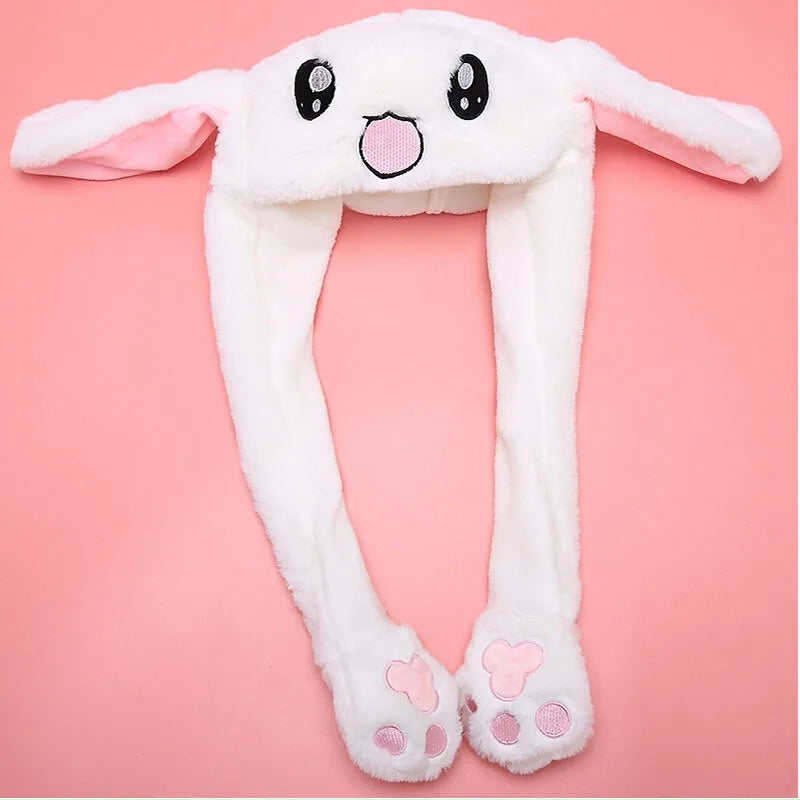 Cartoon Cuddly Moving Ear Rabbit Hat Dance Plush Toy Plush Cap Hat Soft Stuffed Animal Toy Toys for Children