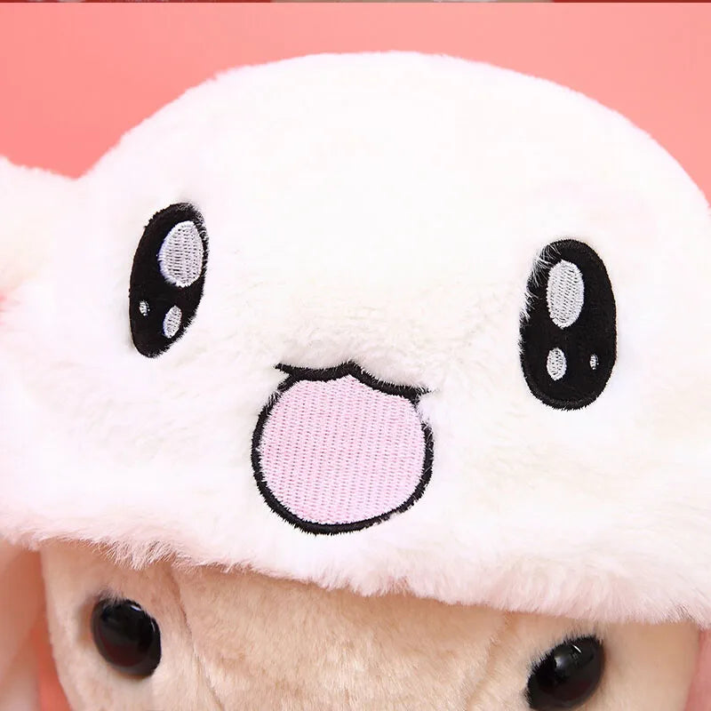 Cartoon Cuddly Moving Ear Rabbit Hat Dance Plush Toy Plush Cap Hat Soft Stuffed Animal Toy Toys for Children