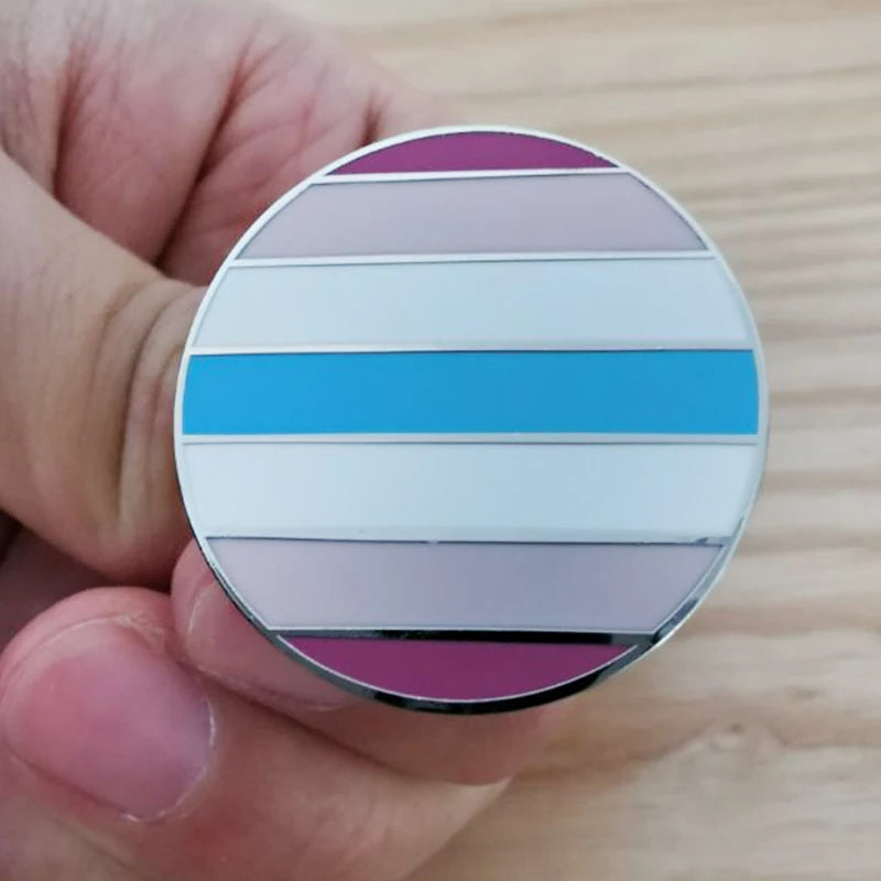 Femboy Pride Flag button badge jewelry