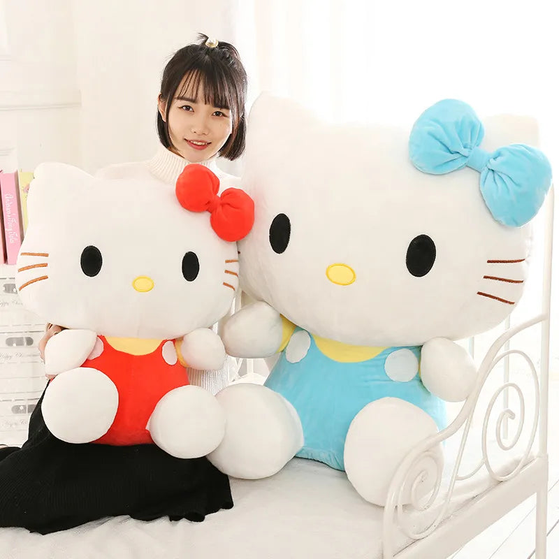 Big Size Sanrio Plush Hello Kitty Plush Room Decor Plushies Kawaii Dolls Hello Kitty Stuffed Animal Toy Ragdoll Home Xmas Gift