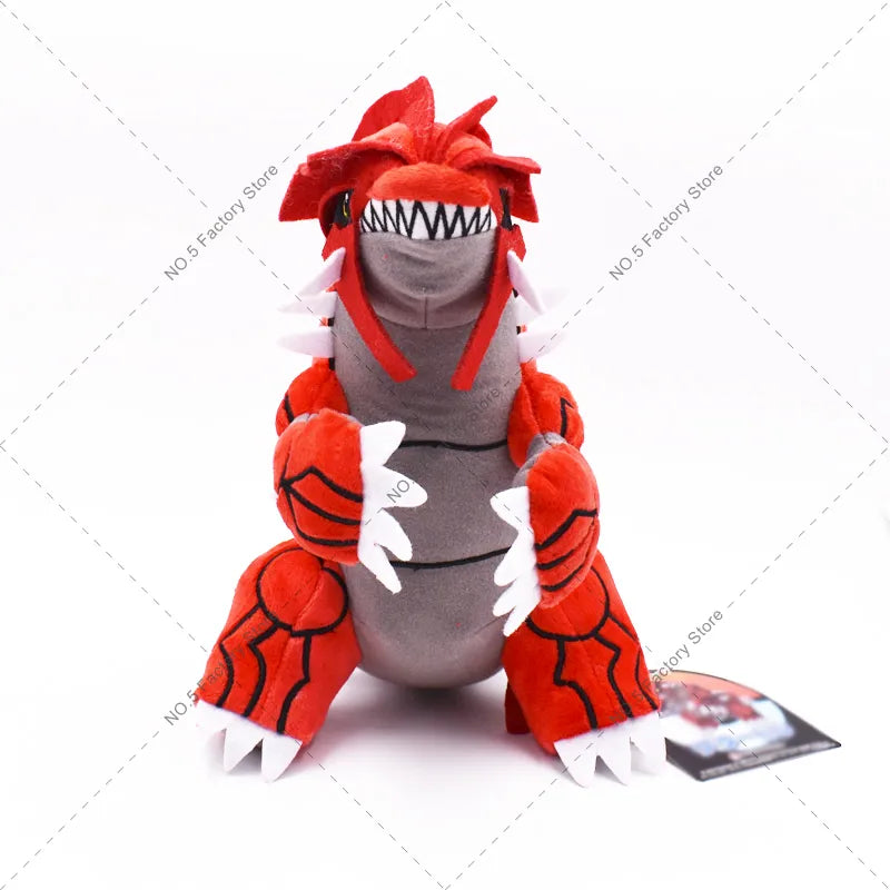 TAKARA TOMY Kawaii Pokemon Rayquaza VS Kyogre Groudon Plush Stuffed Animal PP Cotton Doll Toys for Children