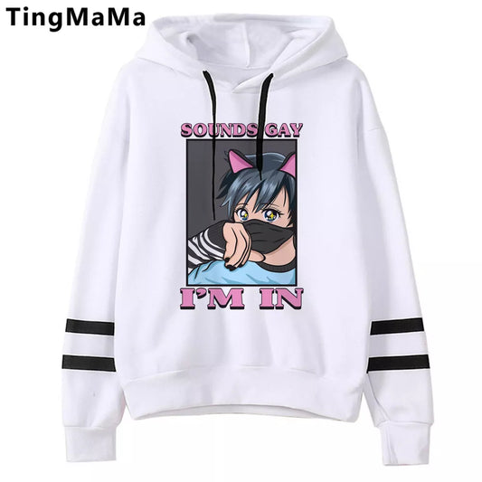 femboy hoodies women y2k aesthetic Fleece tracksuit pulls women harajuku clothing